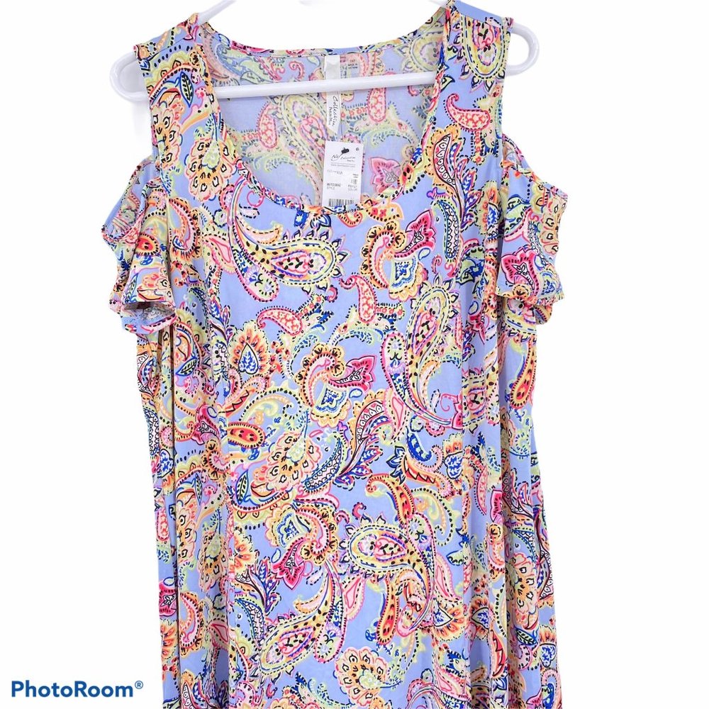 NY Collection cold shoulder petite maxi dress 1XP - Picture 4 of 9